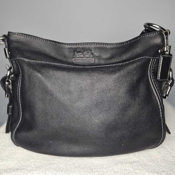 Coach Black Leather Shoulder Bag